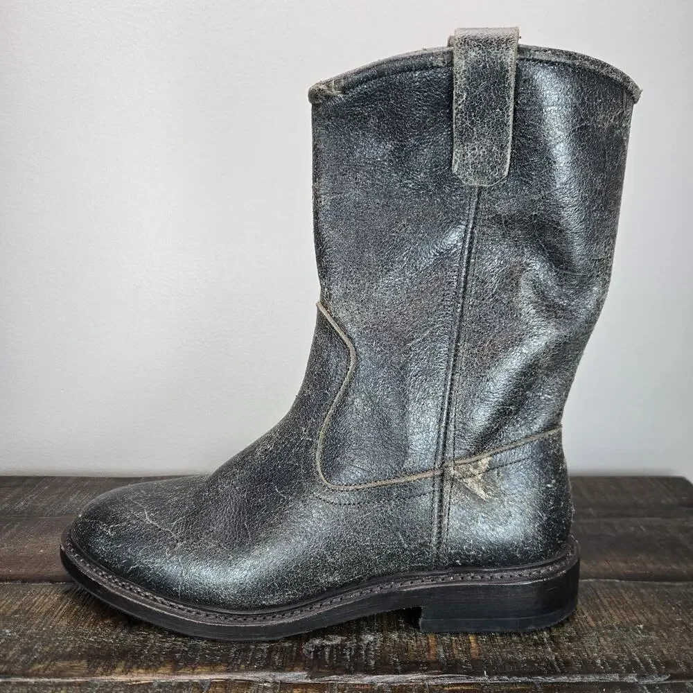 Allen Edmonds Dallas Roper Mens Size 9 D Leather Boots Husk Brown 7549